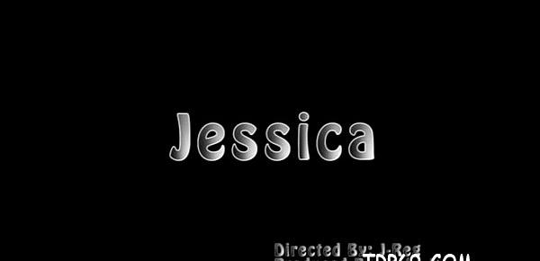  Sexual brunette Jessica enjoys good fuck